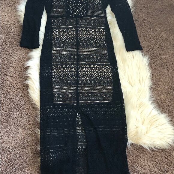 Colleen Lopez mesh lace floor length dress size 2 - Picture 5 of 8